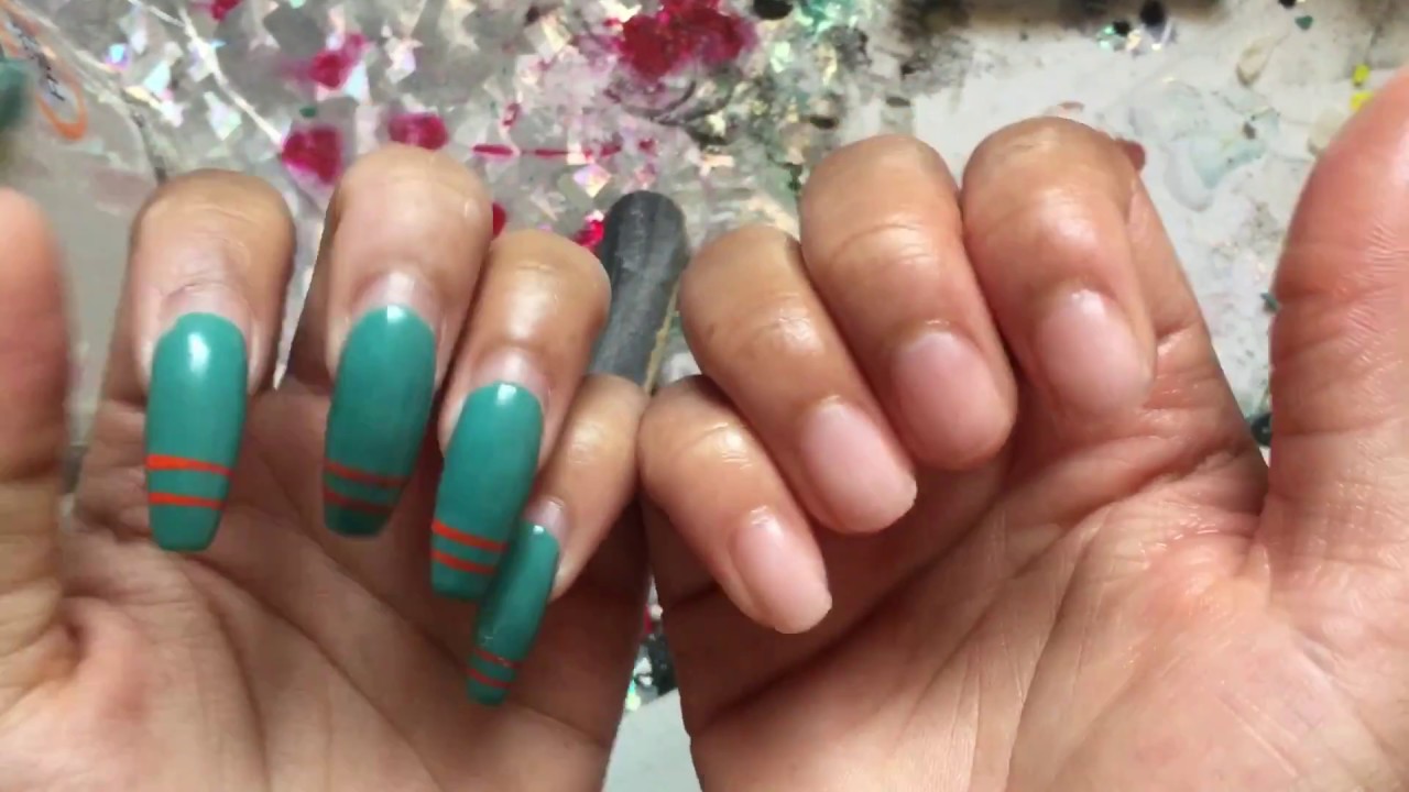 HOW TO PROPERLY REMOVE YOUR ACRYLIC NAILS AT HOME | NO DAMAGE & KEEP YOUR  LENGTH - YouTube