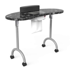 SUNCOO Portable Folding Station Desk Spa Beauty Salon With Rolling Wheels