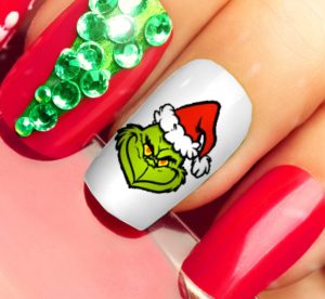 The Grinch Who Stole Christmas Nail Art Waterslide Decals - Salon Quality!