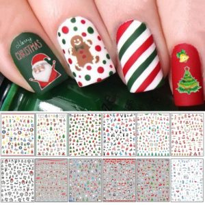 TailaiMei Christmas Nail Decals Stickers