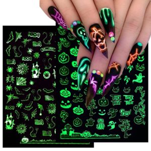 Halloween Nail Stickers 3D Luminous